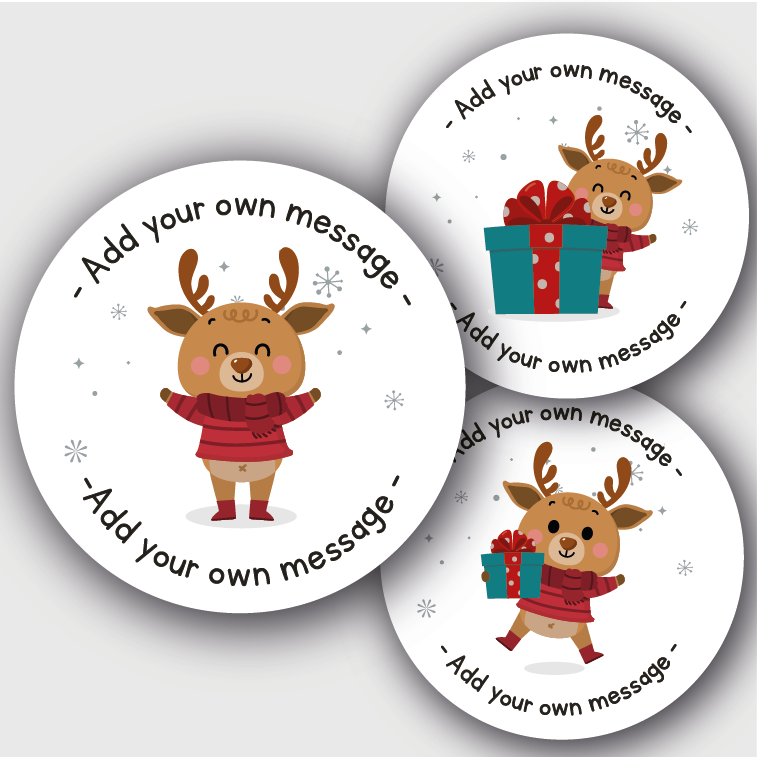 24 Personalised Christmas Stickers SS38